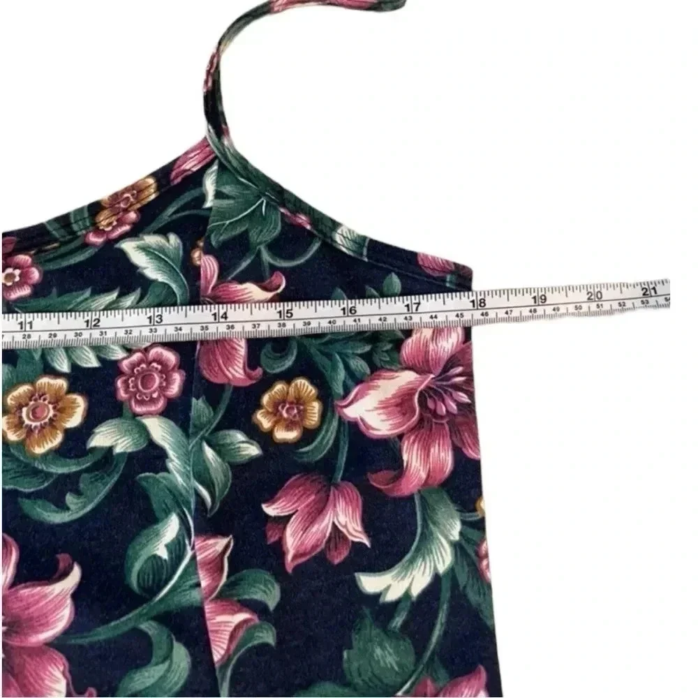 VTG No Boundaries Summer Dress 90s Floral Tie Back Spaghetti Strap SZ Medium - Picture 8 of 12